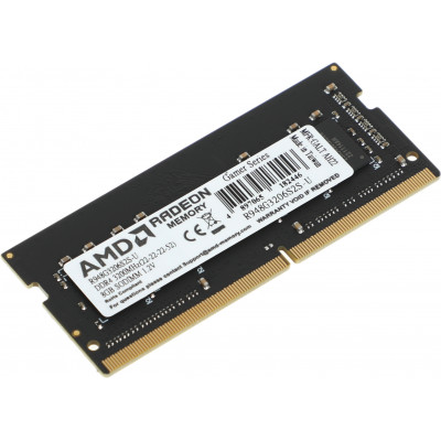 Память DDR4 8Gb 3200MHz AMD R948G3206S2S-U Radeon R9 Gamer Series RTL PC4-25600 CL22 SO-DIMM 260-pin 1.2В Ret