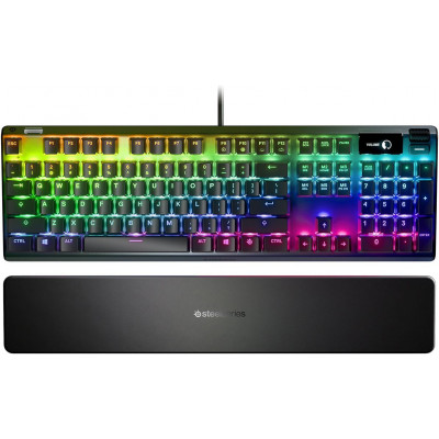 Клавиатура Steelseries Apex Pro механическая черный USB for gamer LED (подставка для запястий) (64626)