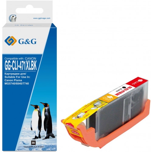 Картридж струйный GG GG-CLI-471XLBK фото черный (10.8мл) для Canon TS5040/MG5740/MG6840/MG7740