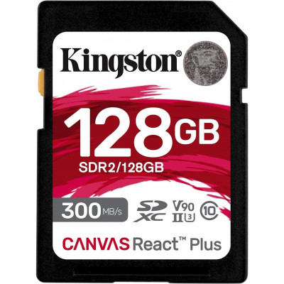 Флеш карта SDXC 128GB Kingston SDR2/128GB Canvas React Plus w/o adapter