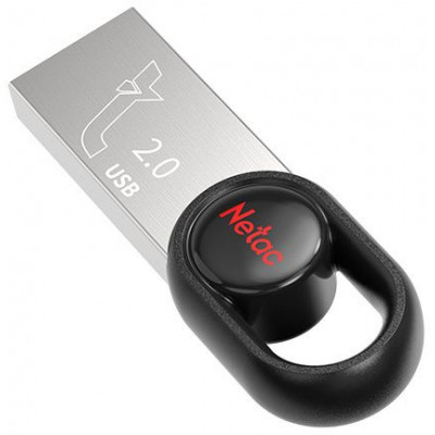 Флеш Диск Netac 16Gb UM2 NT03UM2N-016G-20BK USB2.0 серебристый/черный