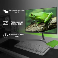 Монитор Digma 21.5" Progress 22A404F черный VA LED 5ms 16:9 HDMI M/M матовая 250cd 178гр/178гр 1920x1080 100Hz VGA FHD 2.2кг