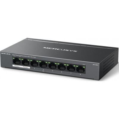 Коммутатор Mercusys MS108GP (L2) 8x1Гбит/с 7PoE+ 65W неуправляемый