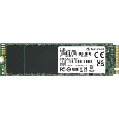 Накопитель SSD Transcend PCIe 3.0 x4 1TB TS1TMTE115S 115S M.2 2280 0.2 DWPD