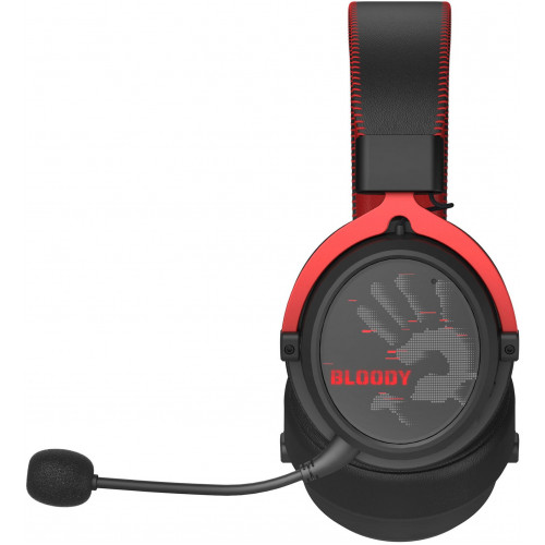 Наушники с микрофоном A4Tech Bloody MR590 Sports красный/черный 1.5м мониторные BT/Radio/3.5mm оголовье (MR590+ WIRED/SPORT RED)