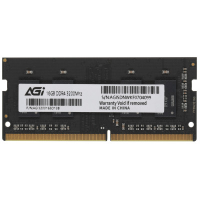 Память DDR4 16GB 3200MHz AGi AGI320016SD138 SD138 OEM PC4-25600 SO-DIMM 260-pin 1.2В OEM Память DDR4 16GB 3200MHz AGi AGI320016SD138 SD138 OEM PC4-25600 SO-DIMM 260-pin 1.2В OEM