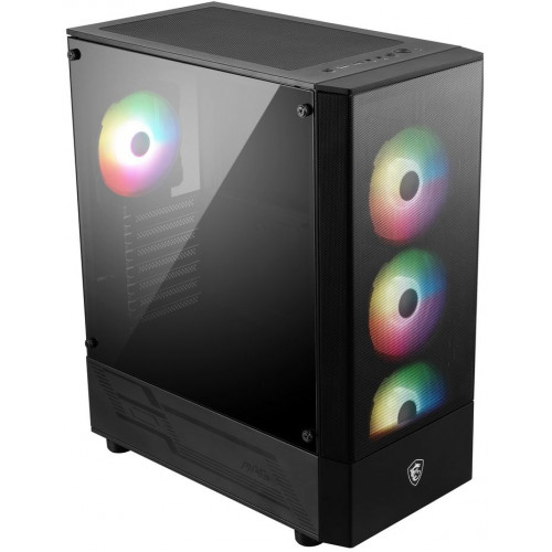 Корпус MSI MAG FORGE 112R черный без БП ATX 2x120mm 4x140mm 2xUSB3.0 audio bott PSU