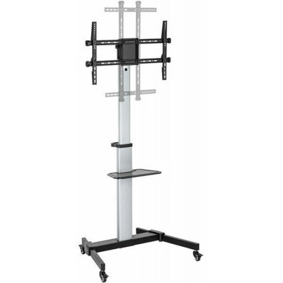 Подставка для телевизора Ultramounts UM307B черный/белый 37"-86" макс.50кг напольный мобильный