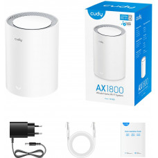 Бесшовный Mesh роутер Cudy M1800 (M1800(1-PACK)) AX1800 10/100/1000BASE-TX белый