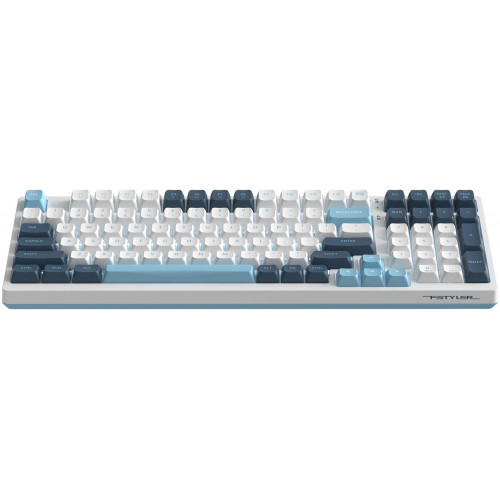 Клавиатура A4Tech Fstyler FS300 механическая белый/синий USB for gamer LED (FS300 PANDA SNOWBOARDING)