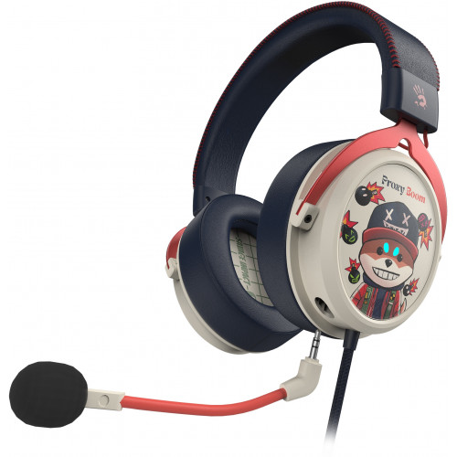 Наушники с микрофоном A4Tech Bloody M595 Proxy Boom бежевый/черный 2.3м мониторные USB оголовье (M595)