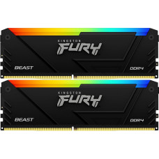 Память DDR4 2x32GB 3600MHz Kingston KF436C18BB2AK2/64 Fury Beast Black RGB RTL Gaming PC4-28800 CL18 DIMM 288-pin 1.35В dual rank с радиатором Ret