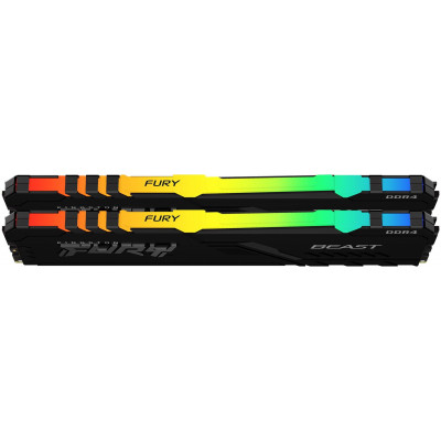 Память DDR4 2x16GB 3600MHz Kingston KF436C18BB2AK2/32 Fury Beast RGB RTL Gaming PC4-28800 CL18 DIMM 288-pin 1.35В dual rank с радиатором Ret