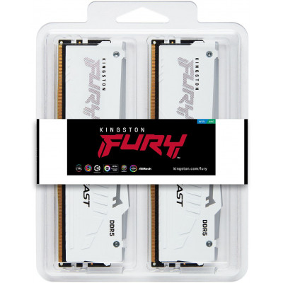 Память DDR5 2x32GB 5200MHz Kingston KF552C40BWAK2-64 Fury Beast RGB RTL Gaming PC5-41600 CL40 DIMM 288-pin 1.25В single rank с радиатором Ret