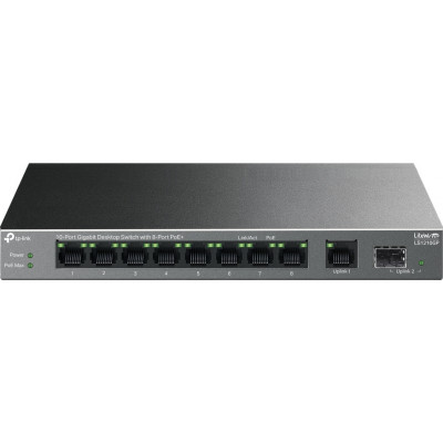 Коммутатор TP-Link LS1210GP (L2) 9x1Гбит/с 1SFP 8PoE 61W неуправляемый