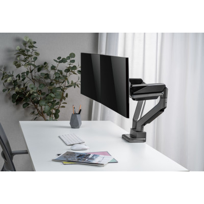 Кронштейн для мониторов Ultramounts UM718 серый 17"-35" макс.15кг крепление к столешнице поворот и наклон