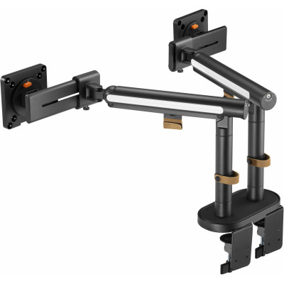 Кронштейн для мониторов Ultramounts UM727B черный 17"-32" макс.9кг крепление к столешнице поворот и наклон