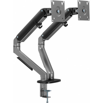 Кронштейн для мониторов Ultramounts UM735BL черный/серый 17"-27" макс.7кг крепление к столешнице поворот и наклон