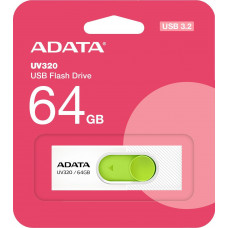 Флеш Диск A-Data 64GB UV320 AUV320-64G-RWHGN USB3.2 белый/зеленый