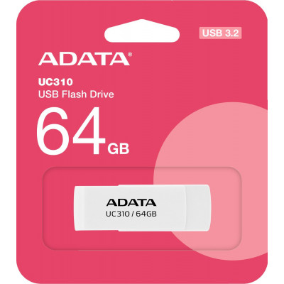 Флеш Диск A-Data 64GB UC310 UC310-64G-RWH USB3.2 белый