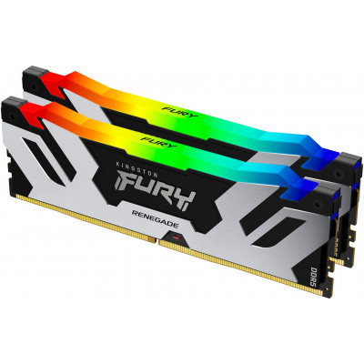 Память DDR5 2x48GB 6000MHz Kingston KF560C32RSAK2-96 Fury Renegade XMP RGB RTL Gaming PC5-48000 CL32 DIMM 288-pin 1.35В single rank с радиатором Ret