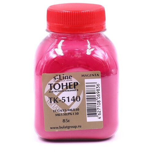 Тонер Kyocera ECOSYS M6030 банка 85г TK-5140 Magenta БУЛАТ s-Line