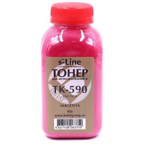 Тонер Kyocera FS-C5250 банка 90г TK-590 M БУЛАТ s-Line