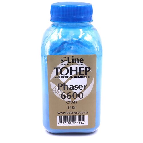 Тонер Xerox Phaser 6600 банка 110г Cyan БУЛАТ s-Line
