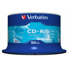 Диск CD-R Verbatim 700Mb 52x Cake Box (50шт) (43351)