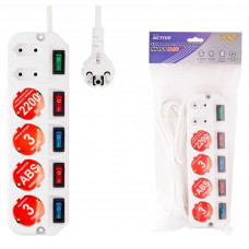 Сетевой удлинитель Most A10 1.6м (6 розеток) белый (коробка)