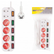 Сетевой удлинитель Most A16 5м (6 розеток) белый (коробка)