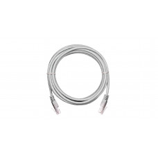 Коммутационный шнур NETLAN U/UTP 4 пары, Кат.5е (Класс D), 100МГц, 2хRJ45/8P8C, T568B, заливной, многожильный, BC (чистая медь), PVC нг(B), серый, 0,5м