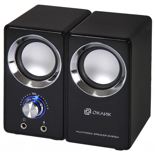 Колонки Оклик OK-116 2.0 черный 6Вт
