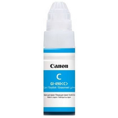 Картридж струйный Canon GI-490C 0664C001 голубой (70мл) для Canon Pixma G1400/2400/3400