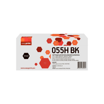 055H Картридж EasyPrint LC-055H BK_NC для Canon i-SENSYS LBP663/664/MF742/744/HP CLJ Pro M454/455/479/480 (7600 стр.) черный, БЕЗ ЧИПА