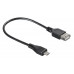 Кабель OTG Buro USB A(f) micro USB B (m) 0.2м черный