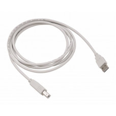 Кабель Buro Reversible USB A(m) USB B(m) 1.8м серый плоский