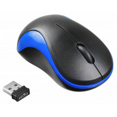 Мышь Оклик 605SW черный/синий оптическая 1200dpi беспров. USB для ноутбука 3but (384109)