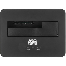 Док-станция для HDD AgeStar 3UBT7 SATA III пластик/алюминий серебристый 1