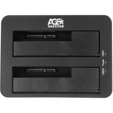Док-станция для HDD AgeStar 3UBT8 SATA III пластик/алюминий черный 2