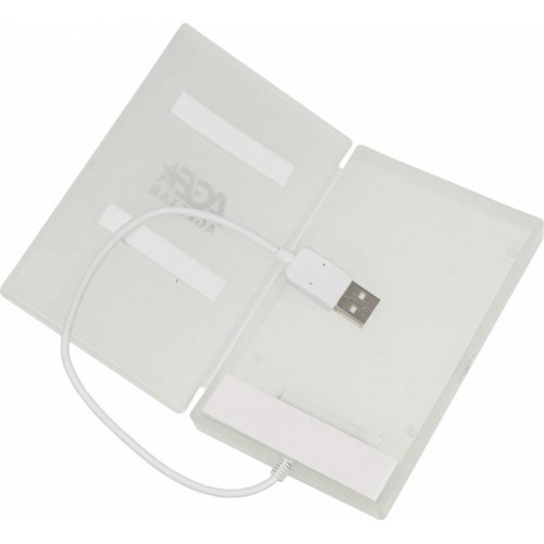 Внешний корпус для HDD/SSD AgeStar SUBCP1 SATA пластик белый 2.5"