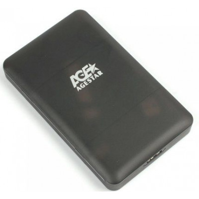 Внешний корпус для HDD/SSD AgeStar 3UBCP3 SATA пластик черный 2.5"