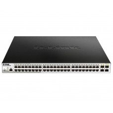 Коммутатор D-Link DGS-1210-52MPP/ME/B (L2) 48x1Гбит/с 4SFP 48PoE 740W управляемый