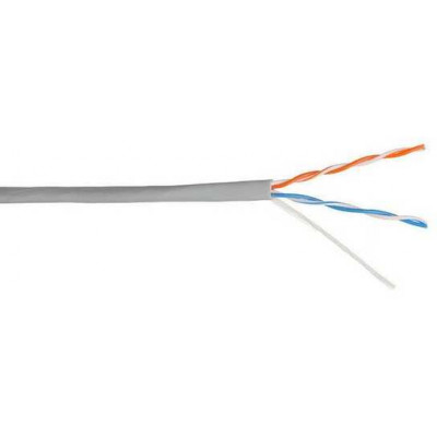 Кабель информационный Lanmaster NM-UTP5E2PR-CCA кат.5е U/UTP не экранированный 2X2 PVC внутренний 305м серый
