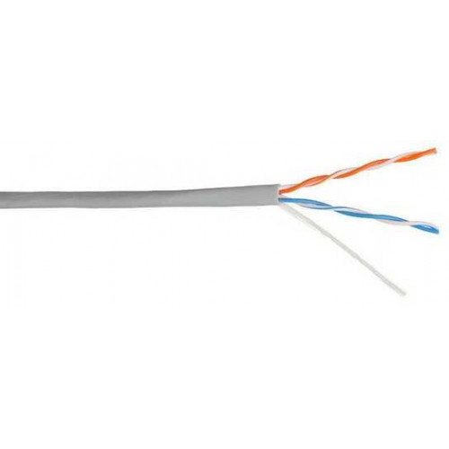 Кабель информационный Lanmaster NM-UTP5E2PR-CCA кат.5е U/UTP не экранированный 2X2 PVC внутренний 305м серый