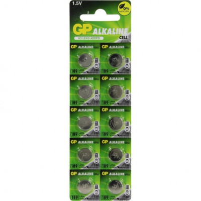 Батарейка GP 189 (Alkaline, LR54, AG10, 1.5V) 10 шт