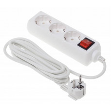 Сетевой удлинитель Buro BU-PS3.3/W 3м (3 розетки) белый (пакет ПЭ)
