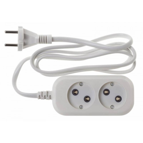 Сетевой удлинитель Buro BU-PSL2.1/W 1.5м (2 розетки) белый (пакет ПЭ)