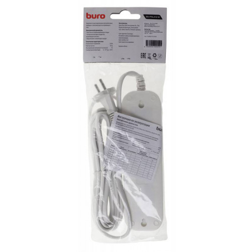 Сетевой удлинитель Buro BU-PSL4.5/W 5м (4 розетки) белый (пакет ПЭ)