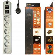 Сетевой фильтр Most HPw 2м (6 розеток) белый (коробка)